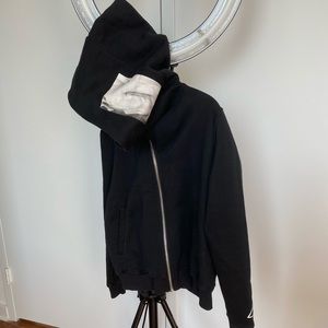 C2H4 irregular hooded jacket